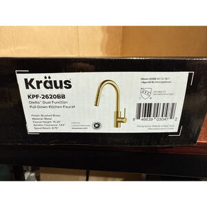 KRAUS KPF-2620BB Oletto Kitchen Faucet, 15 1/8 Inch, In Brushed Brass (Gold)